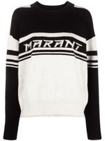 MARANT ÉTOILE Callie intarsia-knit logo jumper - Noir