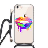 Lip Palette: iPhone 8 Transparant Hoesje met koord