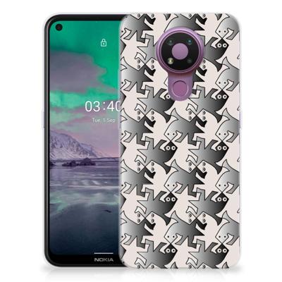 Nokia 3.4 | TPU Hoesje | Salamander Grey