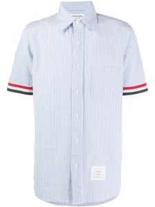 Thom Browne chemise rayée à manches courtes - Bleu