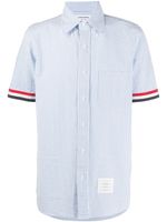 Thom Browne chemise rayée à manches courtes - Bleu