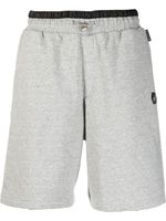 Philipp Plein short de sport à plaque logo - Gris