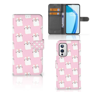 OnePlus 9 Telefoonhoesje met Pasjes Sleeping Cats