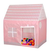 Huishoudelijke kinderen afdrukken spelen tent kleine spel huis (lichtroze)
