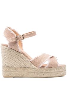 Castañer espadrilles plateforme 110 mm à bout ouvert - Rose