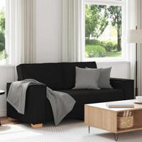 2-zitsbank Zwart 140 cm Stof