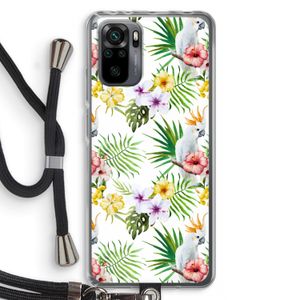 Gele kuif: Xiaomi Redmi Note 10 Pro Transparant Hoesje met koord