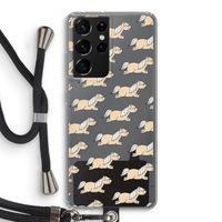 Ponys: Samsung Galaxy S21 Ultra Transparant Hoesje met koord