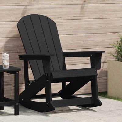 Adirondack Schommelstoel Zwart 73.5 x 92 x 90cm HDPE