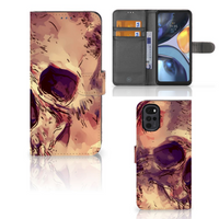 Telefoonhoesje met Naam Motorola Moto G22 Skullhead