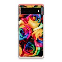 Neon bloemen: Google Pixel 6 Transparant Hoesje Neon bloemen: Google Pixel 6 Transparant Hoesje