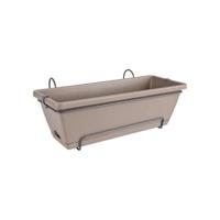 Balconiere Elho Barcelona Allin1 50 - Bruin - L 50 x B 28 x H 19 cm - Buitenbalkon - 100% gerecycled