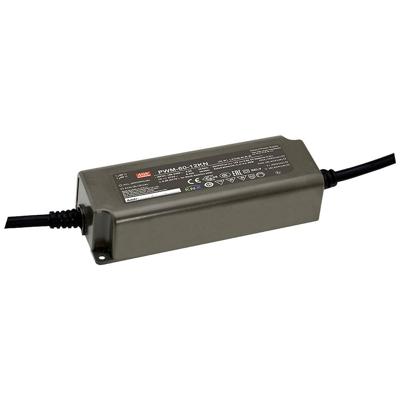 MW Mean Well PWM-60-12KN LED-driver Constante spanning 60 W 5 A 12 V/DC Dimbaar, Montage op ontvlambare oppervlakken, Geschikt voor meubels, Outdoor,