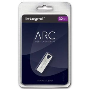 Integral 32GB USB2.0 DRIVE ARC METAL USB flash drive USB Type-A 2.0 Zilver