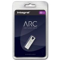 Integral 32GB USB2.0 DRIVE ARC METAL USB flash drive USB Type-A 2.0 Zilver - thumbnail