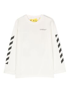 Off-White Kids sweat en coton à logo imprimé - Blanc