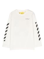 Off-White Kids logo-print cotton sweatshirt - Blanc