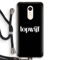 Topwijf Zwart: Xiaomi Redmi 5 Transparant Hoesje met koord