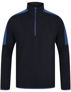 Finden+Hales FH571 Adults 1/4 Zip Midlayer with Contrast Panelling