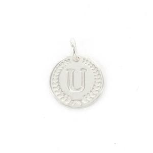 Imotionals Ronde Kettinghanger Letter U Zilver