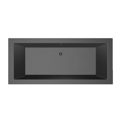 Xenz Society Duobad - 180x80x53 - afvoer Midden - acryl - ebony 6853-29