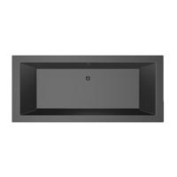 Xenz Society Duobad - 180x80x53 - afvoer Midden - acryl - ebony 6853-29