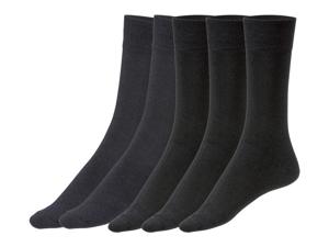 5 paar heren sokken (43-46, Zwart)
