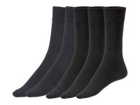 5 paar heren sokken (39-42, Zwart)