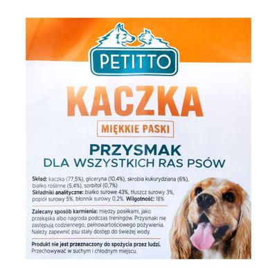 PETITTO Eend Zachte strepen - hondensnack - 500 g