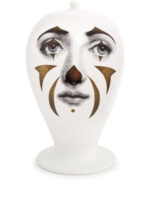 Fornasetti vase Clown à design ovale (19 cm) - Blanc
