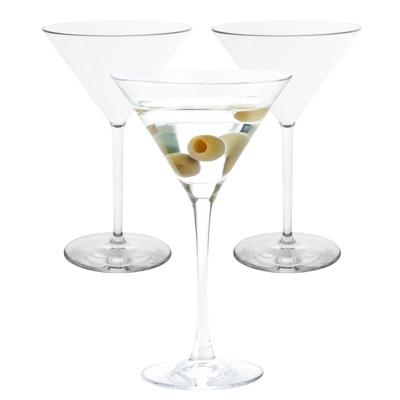 MPDrink Martiniglas - 6x - SAN kunststof - 27 cl - onbreekbaar - herbruikbaar - cocktailglazen