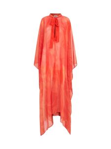 ETRO caftan semi-transparent à fleurs - Orange