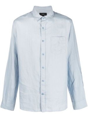 Vince chemise en lin à manches longues - Bleu