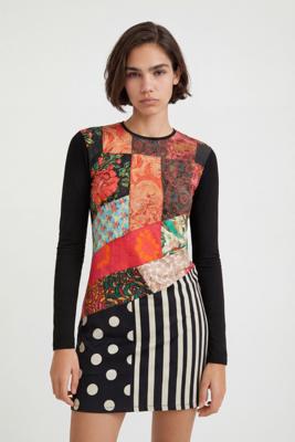 Korte T-shirtjurk - BLACK - S