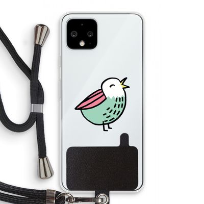 Birdy: Pixel 4 Transparant Hoesje met koord