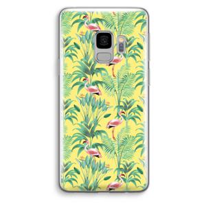 Flamingo party: Samsung Galaxy S9 Transparant Hoesje