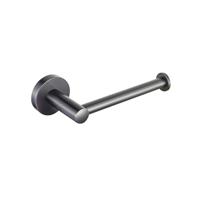 Fortifura Calvi toiletrolhouder/reserverolhouder - zonder klep - rond - PVD - Geborsteld gunmetal (antraciet) SW721172
