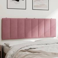 Hoofdbordkussen 140 cm fluweel roze