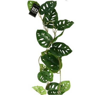 Kunstplant / bladeren deco slinger - Gatenplant - groen - 120 cm - planten guirlandes