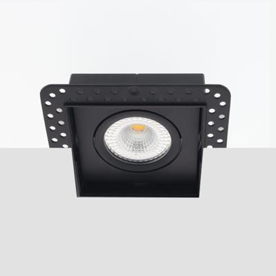 Bella Ondiepe LED inbouw 40mm trimless spot kantelbaar 5Watt vierkant ZWART IP65 dimbaar - interne driver Bella Ondiepe LED inbouw 40mm trimless spot kantelbaar 5Watt vierkant ZWART IP65 dimbaar - interne driver
