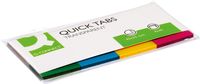 Q-CONNECT Quick Tabs, ft 25 x 45 mm, 4 x 40 tabs, geassorteerde kleuren - thumbnail