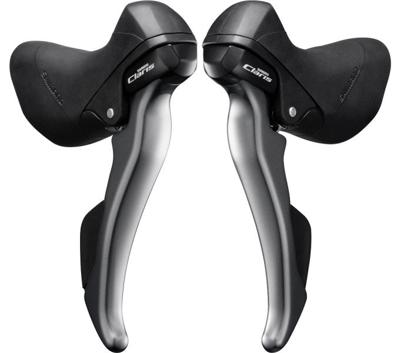 SHIMANO versteller-/remhendelset 2 x 8 speed claris st-r2000 grijs/zwart
