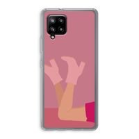 Pink boots: Samsung Galaxy A42 5G Transparant Hoesje