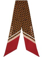 Bally foulard imprimé Pennant en soie mélangée - Marron - thumbnail