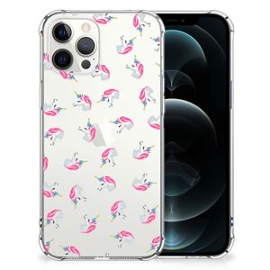 Doorzichtige Silicone Hoesje voor iPhone 12 Pro Max Unicorns