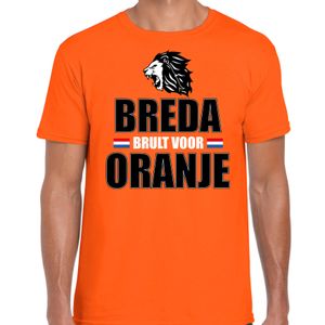 Oranje t-shirt Breda brult voor oranje heren - Holland / Nederland supporter shirt EK/ WK