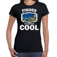 Dieren vis t-shirt zwart dames - fishes are cool shirt