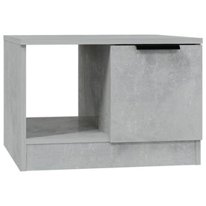 The Living Store Salontafel - Betongrijs - 50 x 50 x 36 cm - Bewerkt Hout