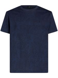 ETRO t-shirt en coton à imprimé cachemire - Bleu