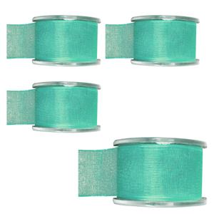 Hobby/decoratie sierlint - 4x - mintgroen - organza - 4 cm x 20 meter